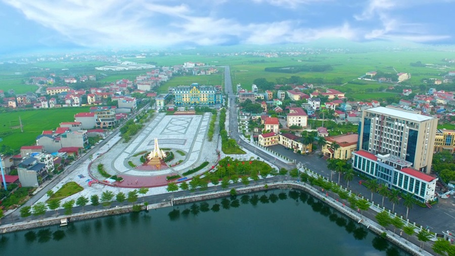 Diện mạo đô thị huyện Việt Yên ngày càng khang trang, phát triển.