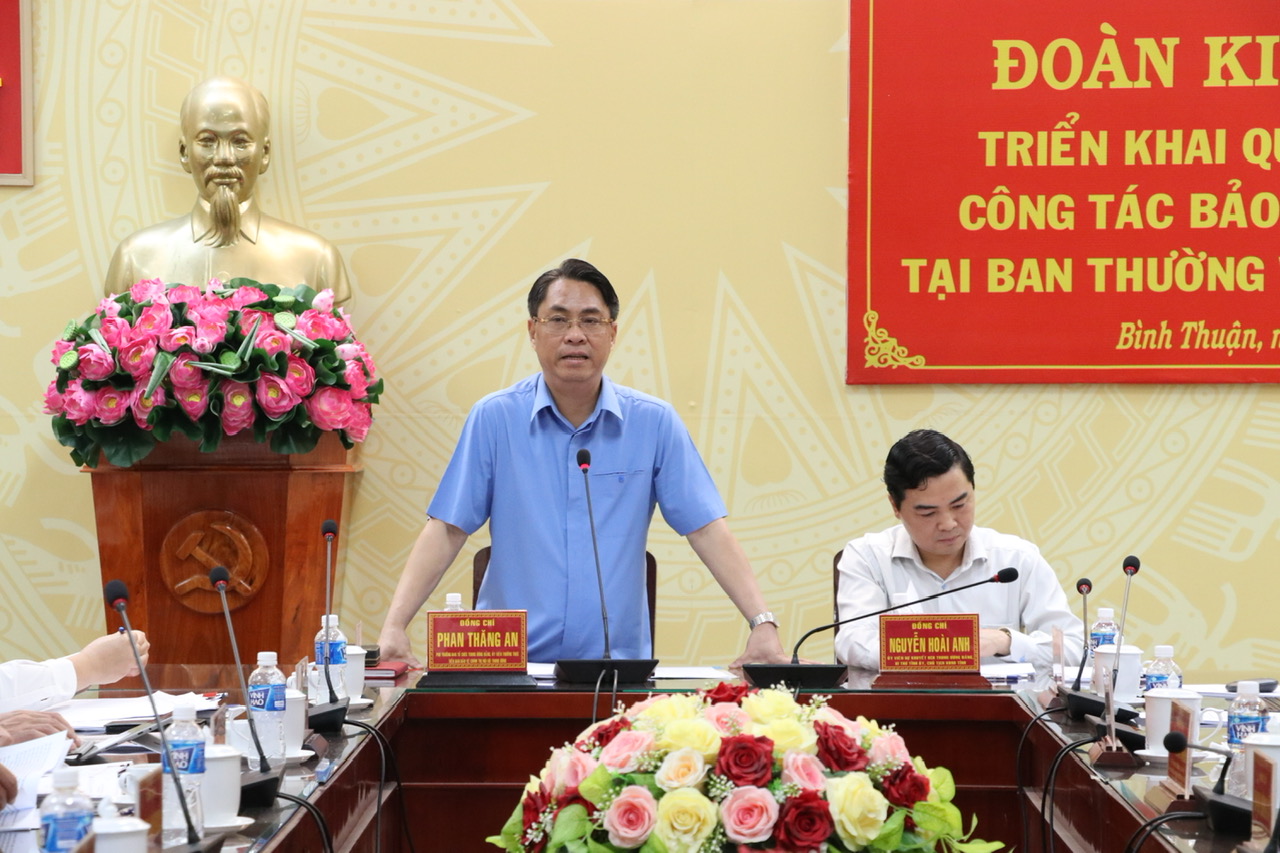 Đồng chí Phan Thăng An, Phó Trưởng Ban Tổ chức Trung ương, Ủy viên Thường trực Tiểu ban Bảo vệ chính trị nội bộ Trung ương chủ trì Hội nghị
