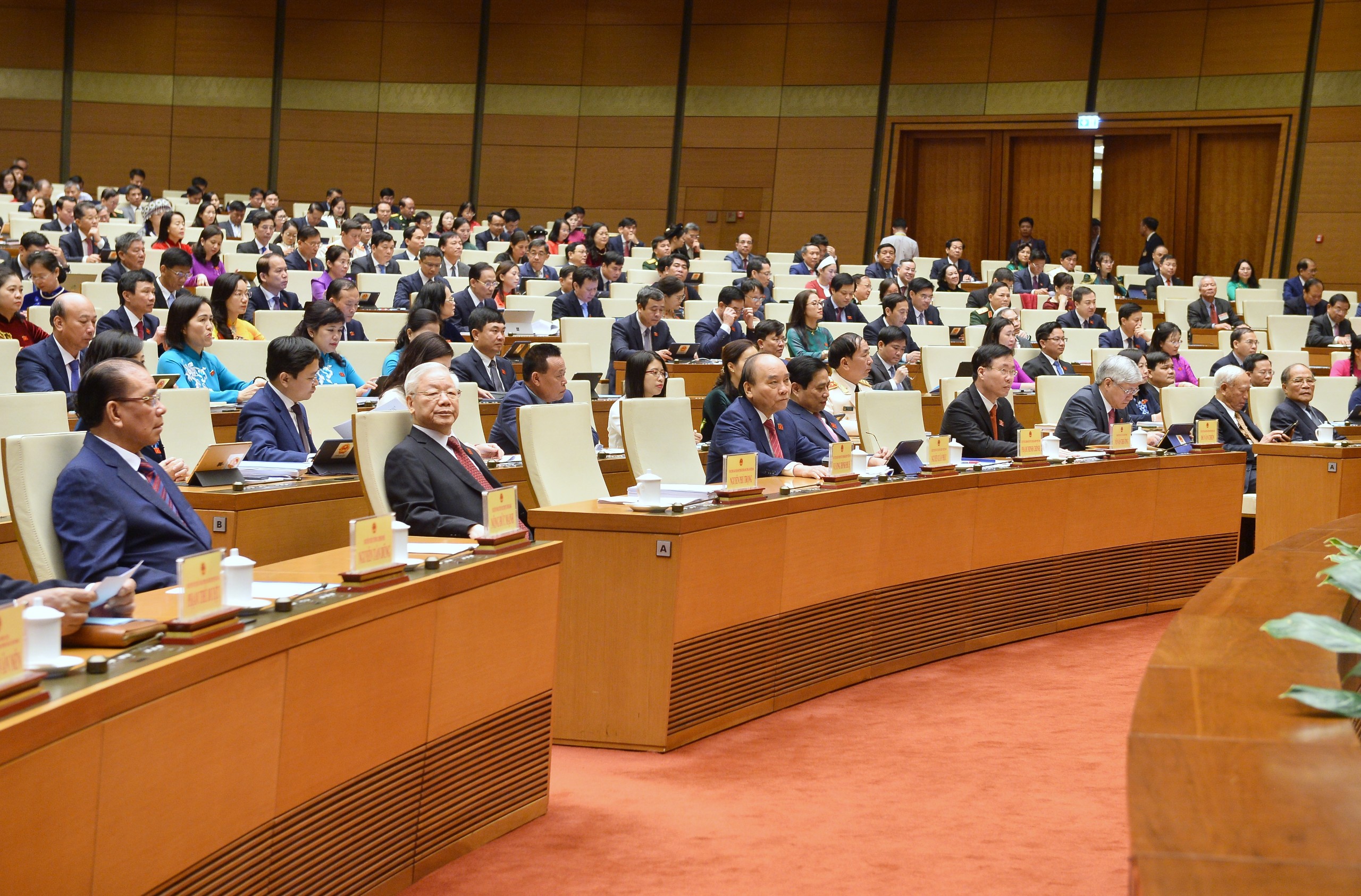 Lãnh đạo Đảng, Nhà nước và các đại biểu Quốc hội, khách mời dự phiên khai mạc Kỳ họp thứ tư, Quốc hội khóa XV.