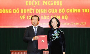Bộ Chính trị điều động đồng chí Trần Đức Thắng làm Bí thư Tỉnh ủy Hải Dương