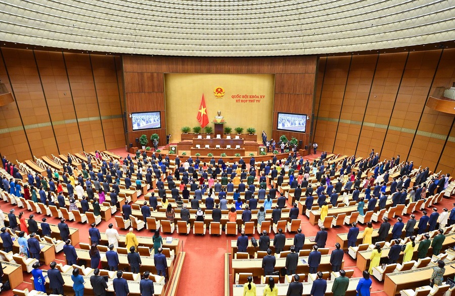 Quốc hội làm lễ Chào cờ trong phiên bế mạc Kỳ họp thứ tư, Quốc hội khoá XV.
