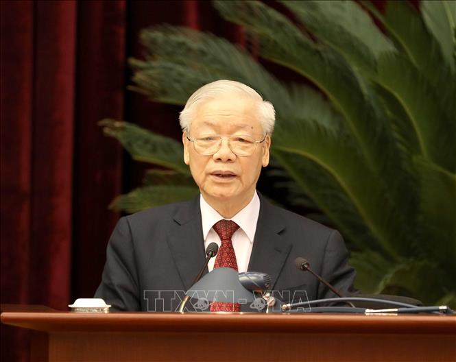 Tổng Bí thư Nguyễn Phú Trọng phát biểu chỉ đạo tại Hội nghị. Ảnh: TTXVN