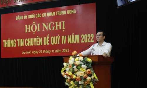 Đảng ủy Khối Các cơ quan Trung ương thông tin chuyên đề quý IV-2022