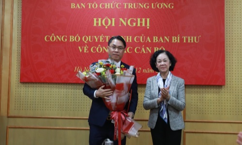 Ban Tổ chức Trung ương công bố quyết định của Ban Bí thư về công tác cán bộ
