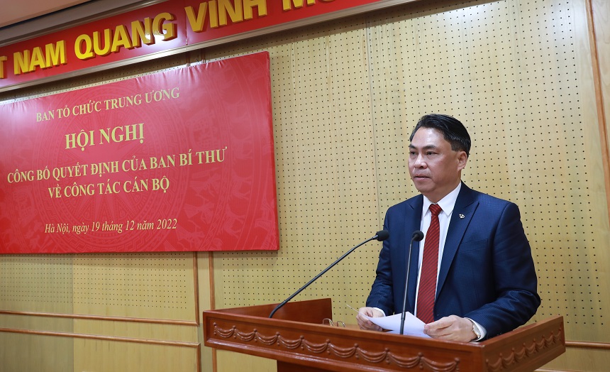 Đồng chí Phan Thăng An phát biểu nhận nhiệm vụ.