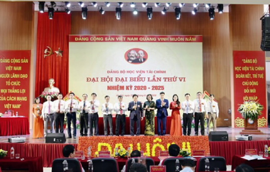 Đại hội đại biểu Đảng bộ Học viện Tài chính lần thứ VI, nhiệm kỳ 2020-2025 (Ảnh: Học viện Tài chính).