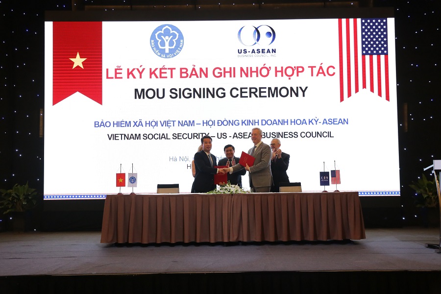 BHXH Việt Nam ký kết Bản ghi nhớ hợp tác với Hội đồng Kinh doanh Hoa Kỳ - ASEAN.