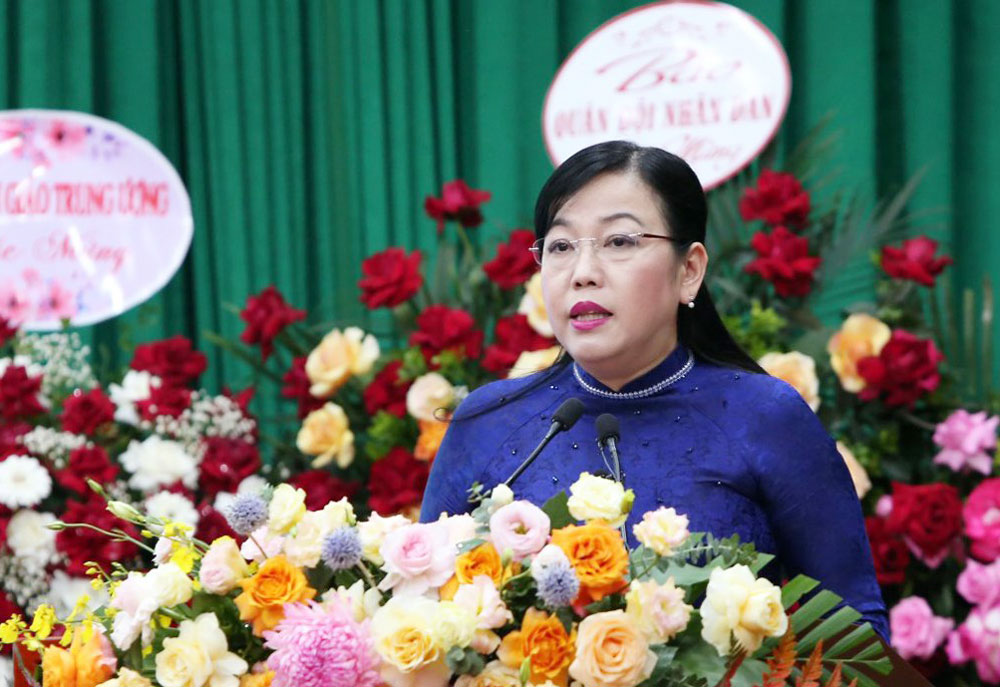 Đồng chí Bí thư Tỉnh ủy Thái Nguyên Nguyễn Thanh Hải phát biểu tại Lễ kỷ niệm.