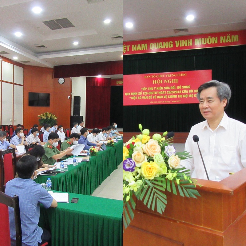 Đồng chí Nguyễn Quang Dương, Ủy viên Trung ương Đảng, Phó Trưởng Ban Tổ chức Trung ương chủ trì Hội nghị tiếp thu ý kiến góp ý sửa đổi Quy định 126-QĐ/TW.