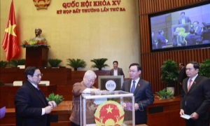 Quốc hội thông qua Nghị quyết miễn nhiệm chức vụ Chủ tịch nước, cho thôi nhiệm vụ đại biểu Quốc hội đối với đồng chí Nguyễn Xuân Phúc