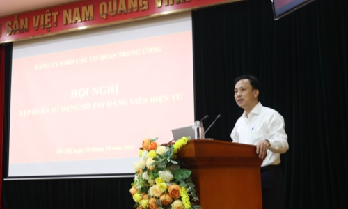 Đảng ủy Khối Các cơ quan Trung ương tập huấn vận hành sổ tay đảng viên điện tử
