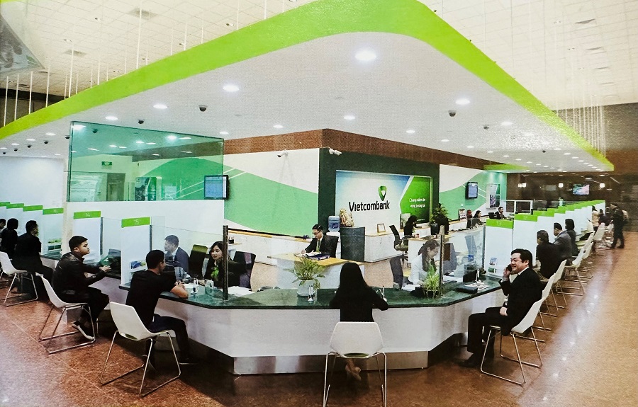 Không gian làm việc của Vietcombank sau 60 năm đổi mới.