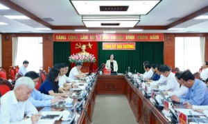 Thường trực Ban Bí thư, Trưởng Ban Tổ chức Trung ương làm việc với Ban Thường vụ Tỉnh ủy Hải Dương