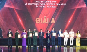 Thường trực Ban Bí thư, Trưởng Ban Tổ chức Trung ương Trương Thị Mai dự Lễ trao giải Cuộc thi Chính luận về bảo vệ nền tảng tư tưởng của Đảng lần thứ 3