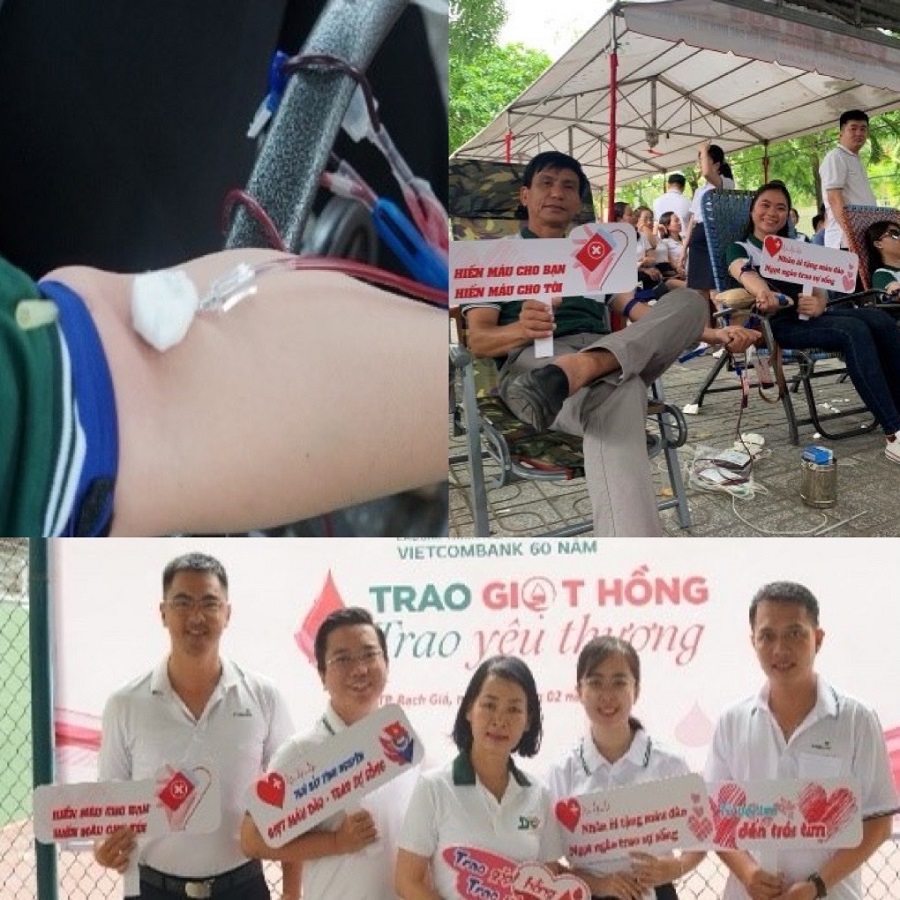 Hình 5: Đoàn Thanh niên cơ sở VCB Kiên Giang đã tổ chức thành công chương trình hiến máu với chủ đề