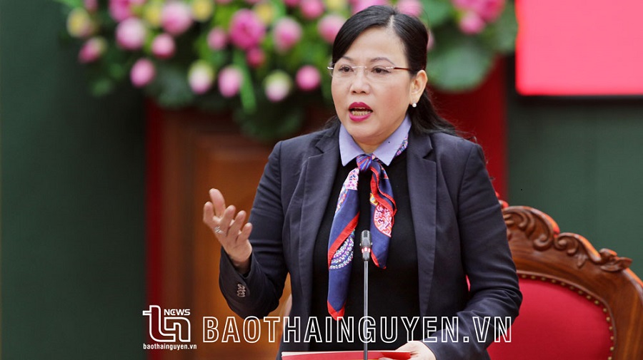 Đồng chí Nguyễn Thanh Hải phát biểu tại Hội nghị.