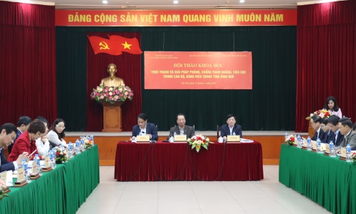 Hội thảo “Thực trạng và giải pháp phòng, chống tham nhũng, tiêu cực trong cán bộ, đảng viên trong tình hình mới”