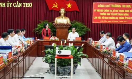 Trưởng Ban Tổ chức Trung ương Trương Thị Mai: Thành uỷ Cần Thơ tập trung xây dựng đội ngũ cán bộ ngang tầm nhiệm vụ