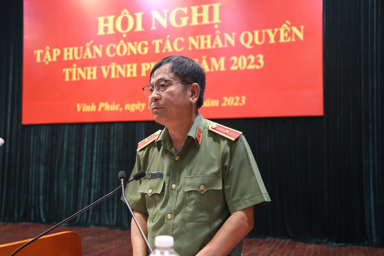 Thiếu tướng Nguyễn Văn Kỷ, Phó Chánh Văn phòng Thường trực nhấn mạnh công tác nhân quyền là trách nhiệm của toàn bộ hệ thống chính trị.