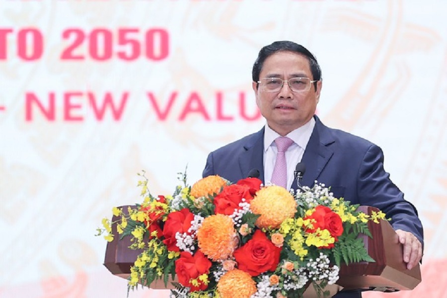 Thủ tướng Phạm Minh Chính phát biểu tại Hội nghị.  Ảnh: VGP/Nhật Bắc.