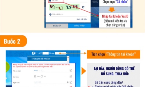 Hướng dẫn thay đổi, cập nhật tài khoản trên ứng dụng VssID - Bảo hiểm xã hội số và Cách lấy lại mật khẩu tài khoản ứng dụng VssID