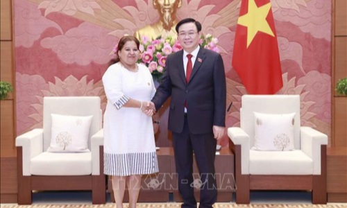 Chủ tịch Quốc hội Vương Đình Huệ tiếp Tổng Thư ký Hội Liên hiệp Phụ nữ Cu-ba