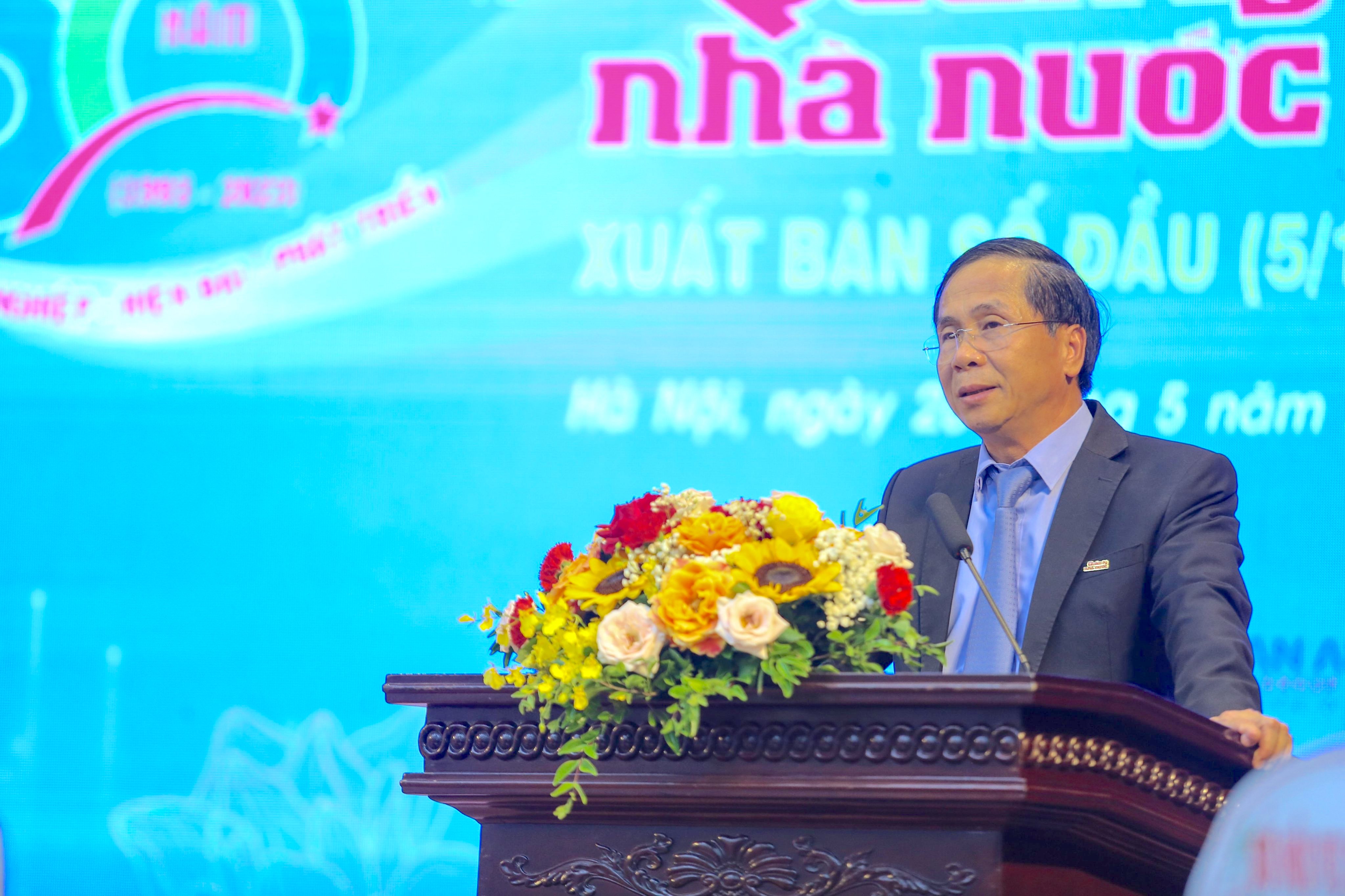 Đồng chí Triệu Văn Cường, Ủy viên Ban Cán sự Đảng, Thứ trưởng Bộ Nội vụ phát biểu tại buổi lễ.