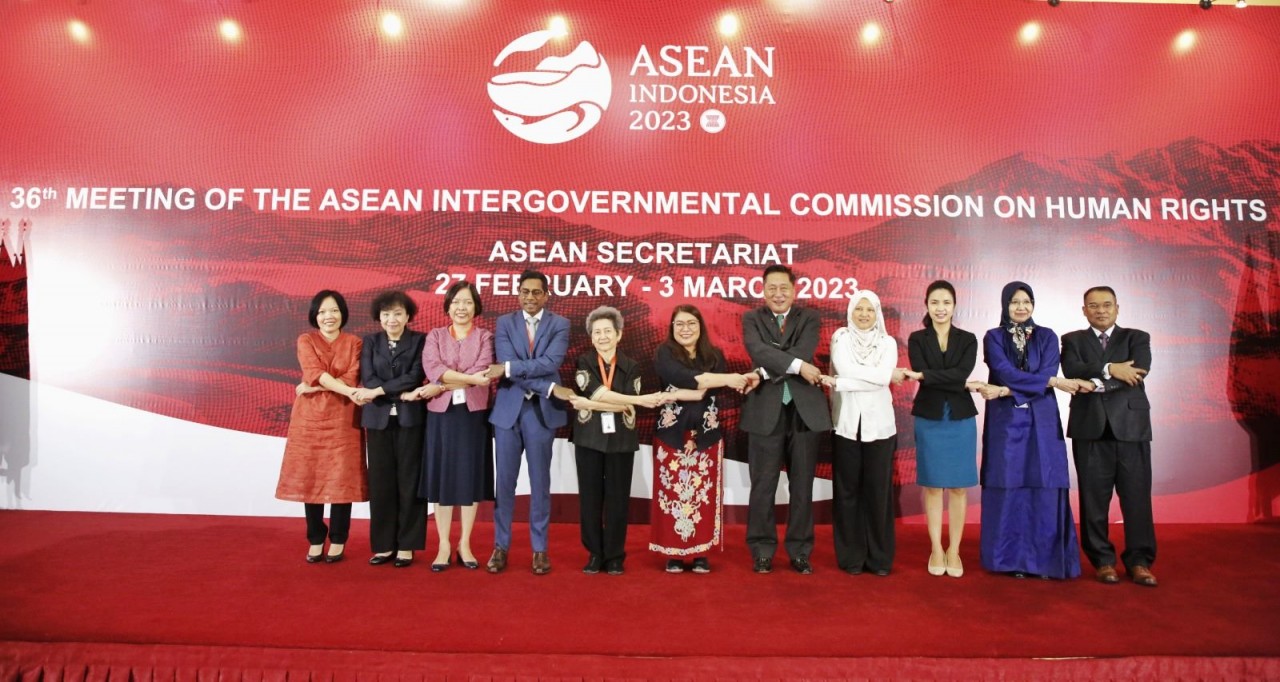 Các đại biểu tham dự Hội nghị Ủy ban liên chính phủ ASEAN về nhân quyền lần thứ 36 tại In-đô-nê-xi-a. (Nguồn: Bộ Ngoại giao In-đô-nê-xi-a)