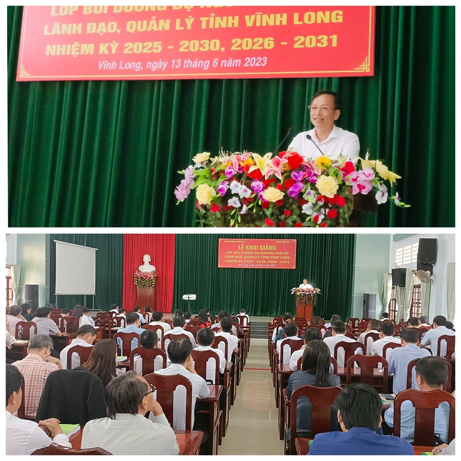 Lớp bồi dưỡng dự nguồn cán bộ lãnh đạo, quản lý tỉnh Vĩnh Long nhiệm kỳ 2025-2030, 2026-2031.
