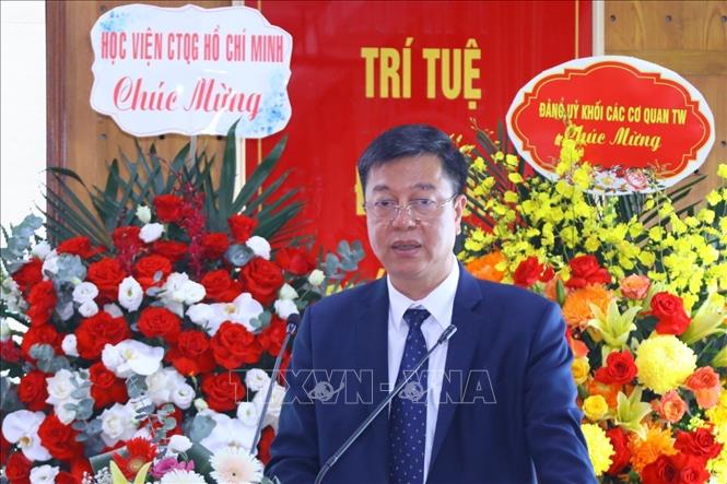 Giám đốc, Tổng Biên tập Nhà xuất bản Chính trị quốc gia Sự thật Vũ Trọng Lâm phát biểu. Ảnh: Văn Điệp/TTXVN