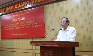 Hội nghị giao ban công tác tổ chức xây dựng Đảng các ban đảng, ban cán sự đảng, đảng ủy, tập thể lãnh đạo cơ quan trực thuộc Trung ương năm 2023