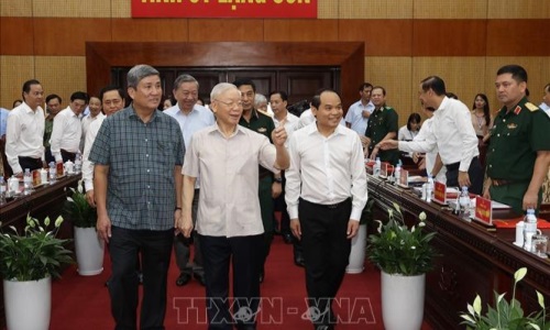 Tổng Bí thư Nguyễn Phú Trọng thăm và làm việc tại tỉnh Lạng Sơn