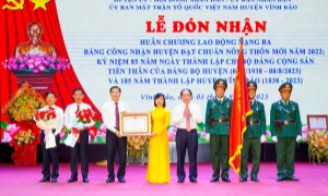 Huyện Vĩnh Bảo (TP. Hải Phòng) đón nhận Huân chương Lao động hạng Ba và công nhận huyện nông thôn mới