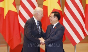 Chủ tịch Quốc hội Vương Đình Huệ hội kiến Tổng thống Hoa Kỳ Joe Biden