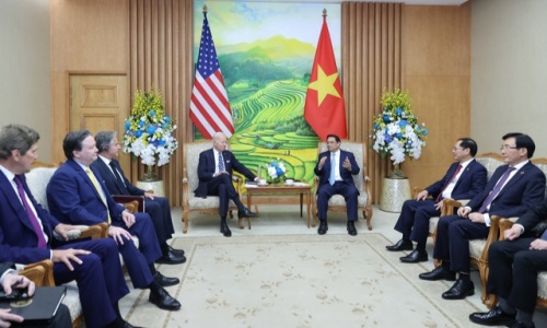 Thủ tướng Phạm Minh Chính hội kiến Tổng thống Hợp chúng quốc Hoa Kỳ Joe Biden