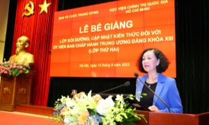 Thường trực Ban Bí thư, Trưởng Ban Tổ chức Trung ương Trương Thị Mai dự Lễ bế giảng Lớp bồi dưỡng, cập nhật kiến thức đối với Ủy viên Trung ương Đảng khoá XIII (lớp thứ hai)