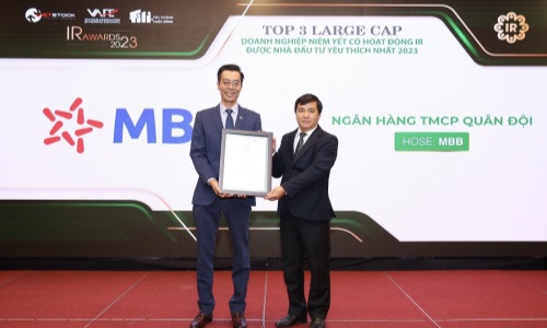 MB tiếp tục vào Top 3 doanh nghiệp được nhà đầu tư yêu thích nhất