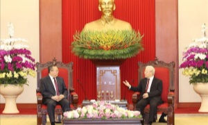 Tổng Bí thư Nguyễn Phú Trọng tiếp Trưởng Ban Liên lạc Đối ngoại Trung ương Đảng Cộng sản Trung Quốc