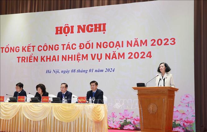 Thường trực Ban Bí thư, Trưởng Ban Tổ chức Trung ương Trương Thị Mai phát biểu ý kiến chỉ đạo tại Hội nghị.