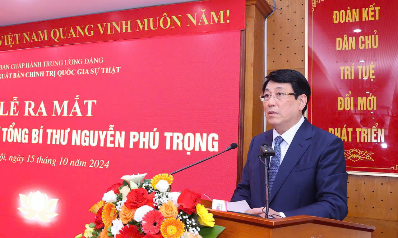 Thường trực Ban Bí thư Lương Cường phát biểu