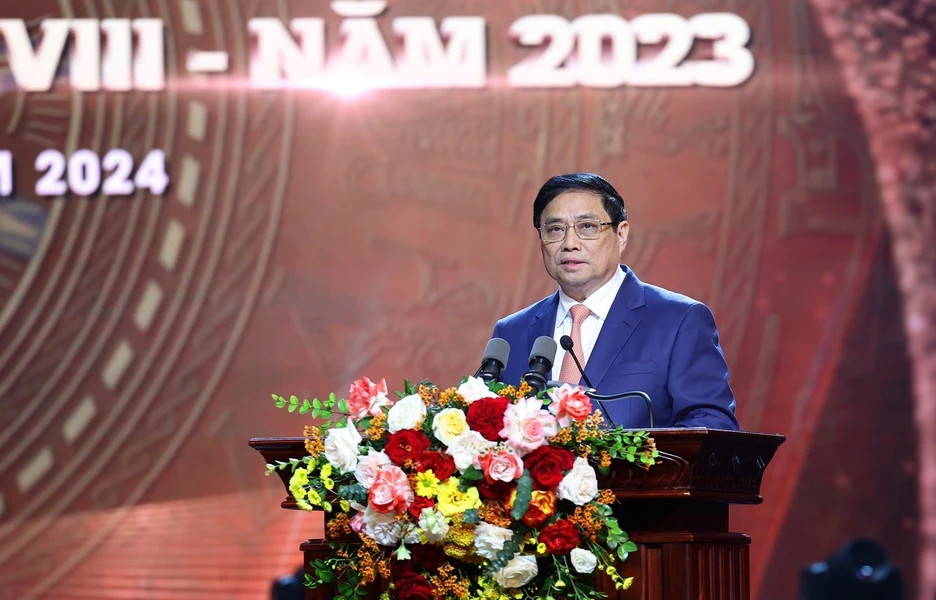 Thủ tướng Phạm Minh Chính phát biểu chỉ đạo tại Lễ trao giải.