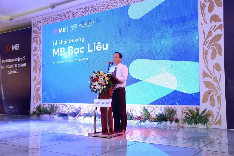 Ông Phạm Văn Thiều - Ủy viên Ban Thường vụ Tỉnh ủy – Phó Bí thư Tỉnh ủy, Chủ tịch UBND tỉnh Bạc Liêu phát biểu tại sự kiện.