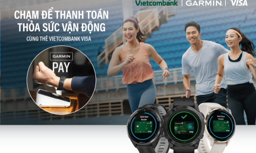 Vietcombank triển khai thanh toán một chạm Garmin pay cho thẻ Visa