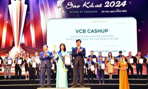 Ba giải pháp số của Vietcombank nhận giải thưởng Sao Khuê 2024