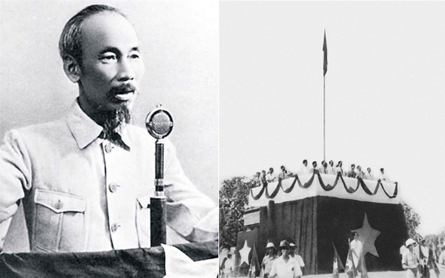 Ngày 2-9-1945, tại Quảng trường Ba Đình, Hà Nội, Chủ tịch Hồ Chí Minh đọc Tuyên ngôn Độc lập, khai sinh ra nước Việt Nam Dân chủ Cộng hòa, mở ra kỷ nguyên mới cho lịch sử dân tộc. Ảnh tư liệu