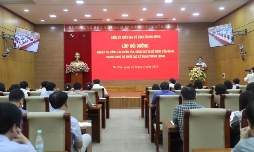 Khai giảng lớp bồi dưỡng nghiệp vụ công tác kiểm tra, giám sát và kỷ luật của Đảng năm 2024