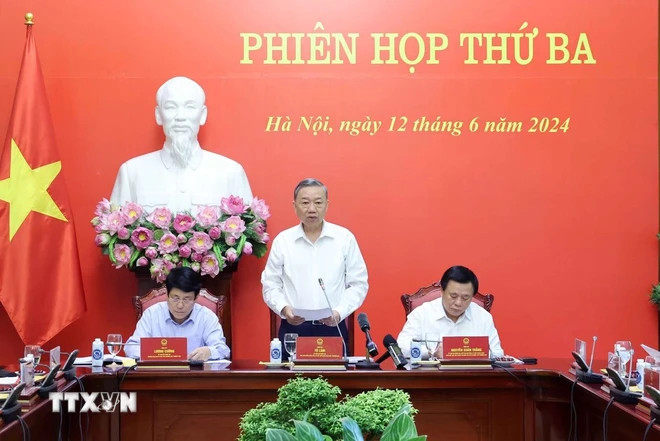 Chủ tịch nước Tô Lâm phát biểu chỉ đạo. (Ảnh: Nhan Sáng/TTXVN).