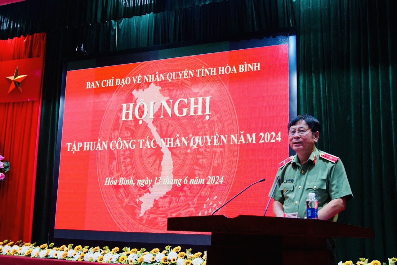Thiếu tướng Nguyễn Văn Kỷ phát biểu tại Hội nghị