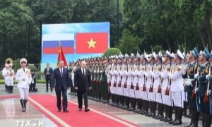 Chủ tịch nước Tô Lâm chủ trì lễ đón chính thức Tổng thống Nga Vladimir Putin