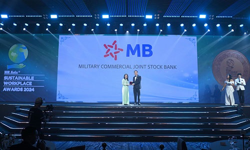 MB nhận Giải thưởng “Doanh nghiệp có môi trường làm việc bền vững”